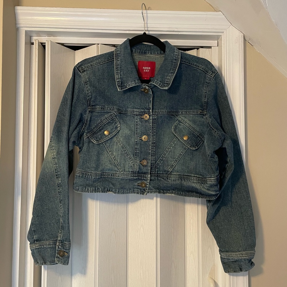 Miss Lili Cropped Jean Jacket. Like New!